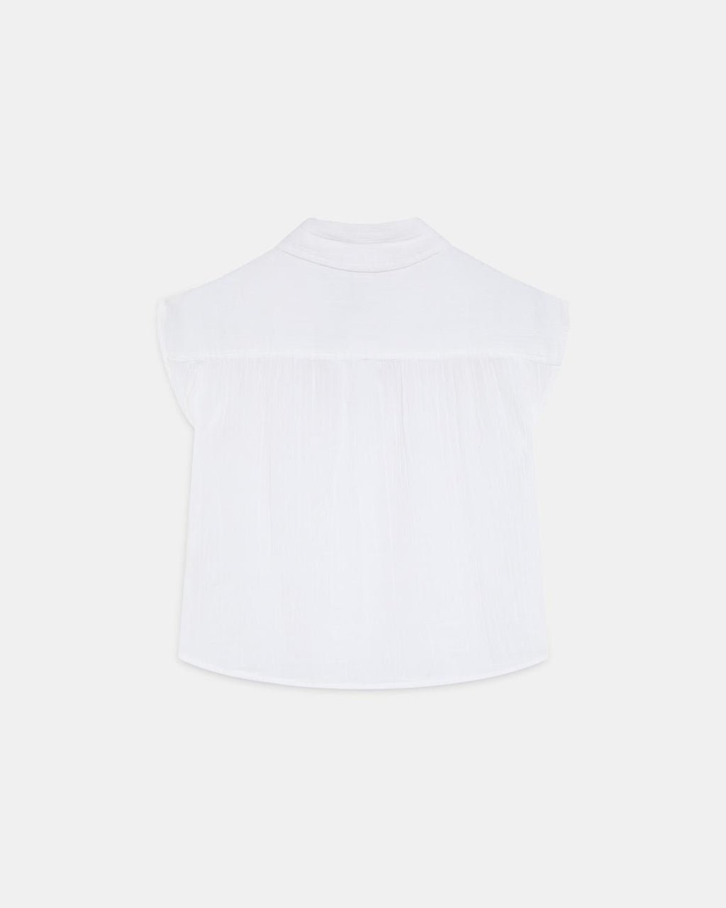 Camisa Sin Mangas Pliegues Blanca