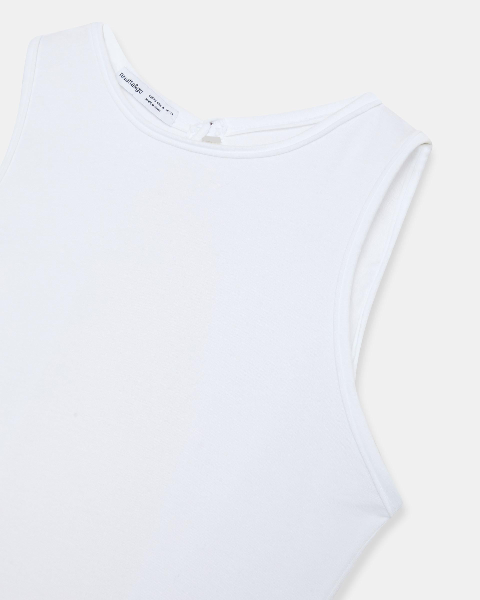 Camiseta Abertura Espalda Blanco