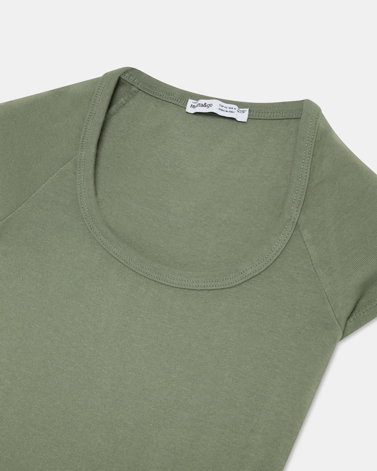 Camiseta Escote Redondo Verde