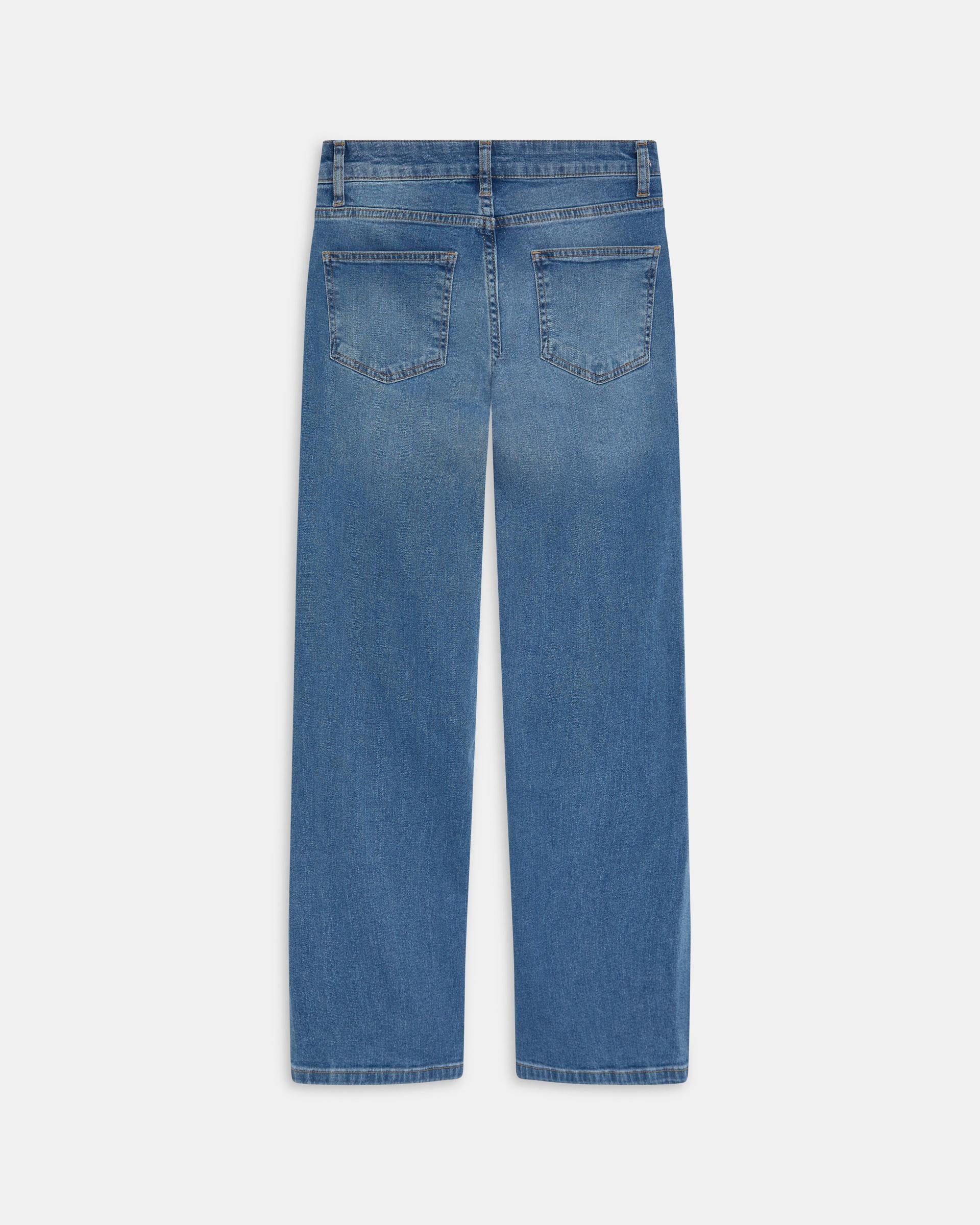 Jeans Cinturilla Doble Bolsillo Azul