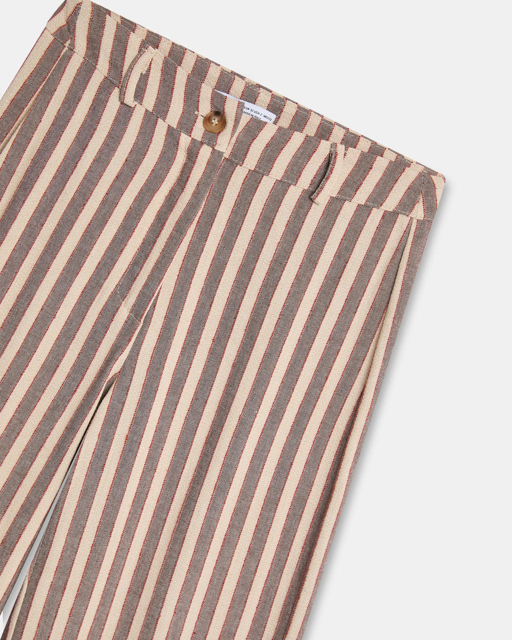 Pantalón Fluido Rayas Marrón