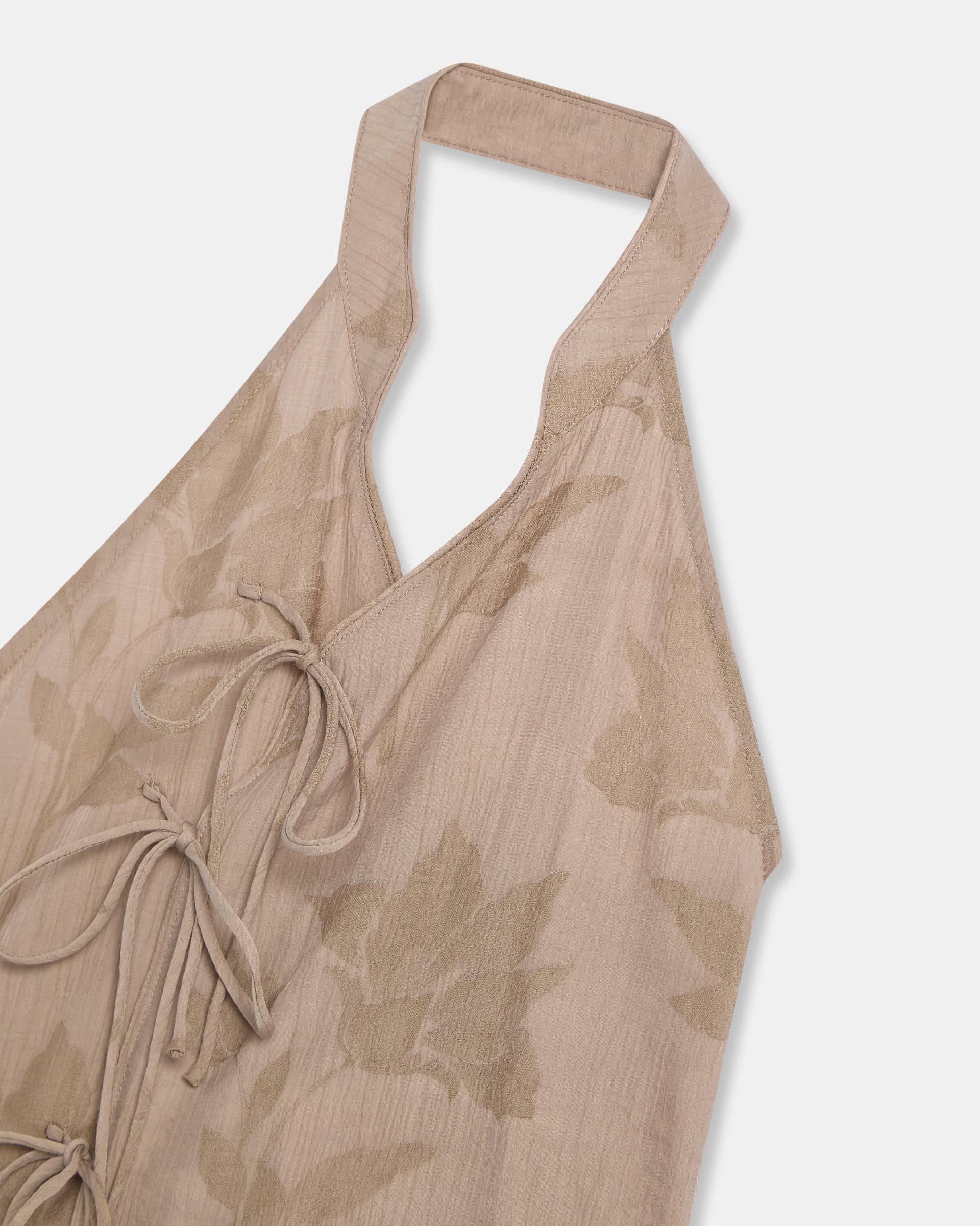 Top Halter Lazadas Estampado Taupe