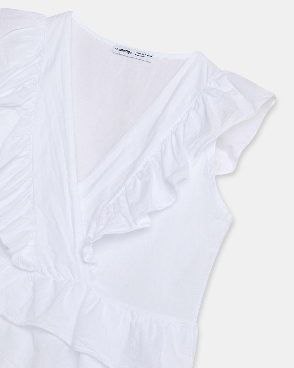 Blusa Cruzada Volantes Blanca