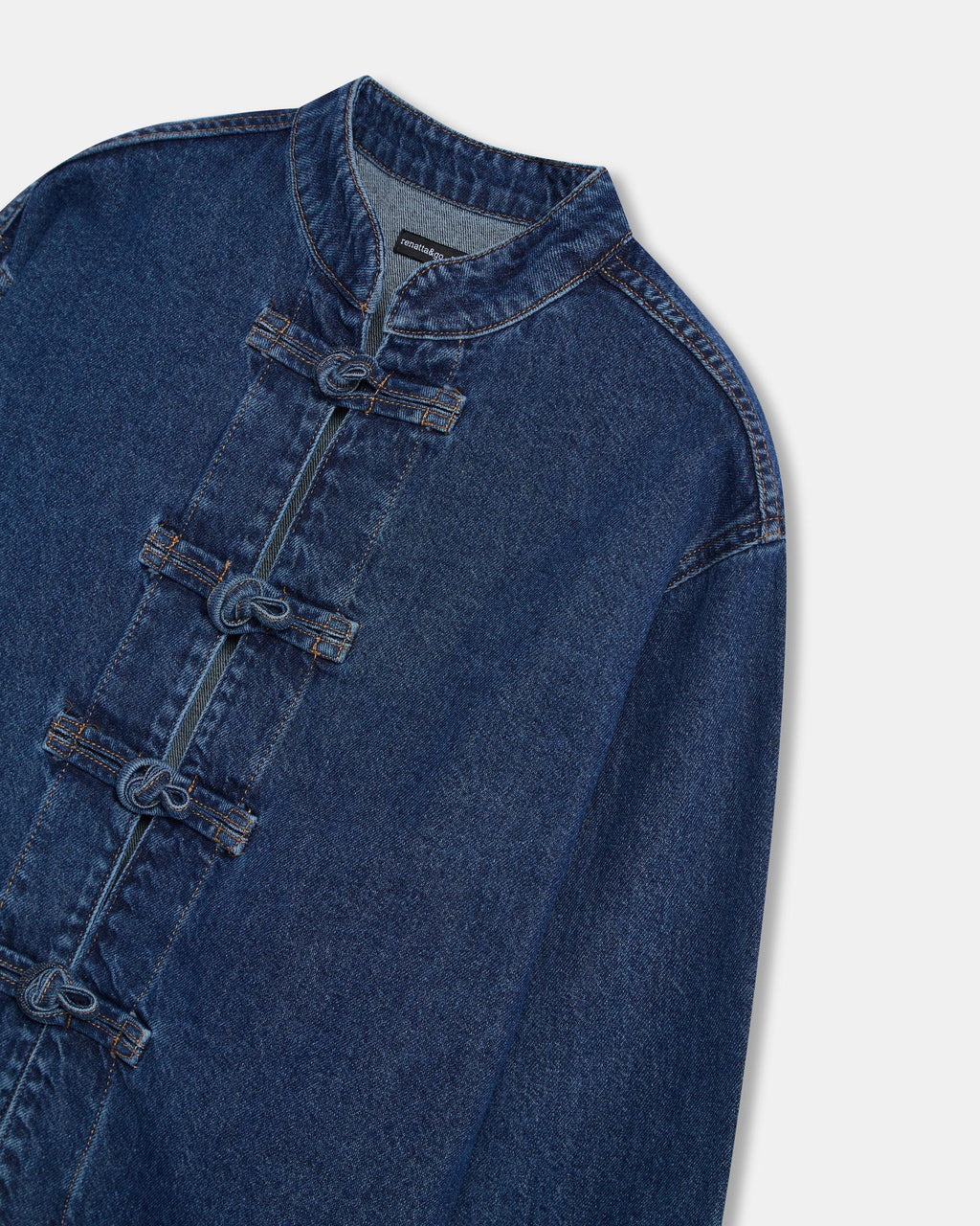 Cazadora Denim Alamares Azul