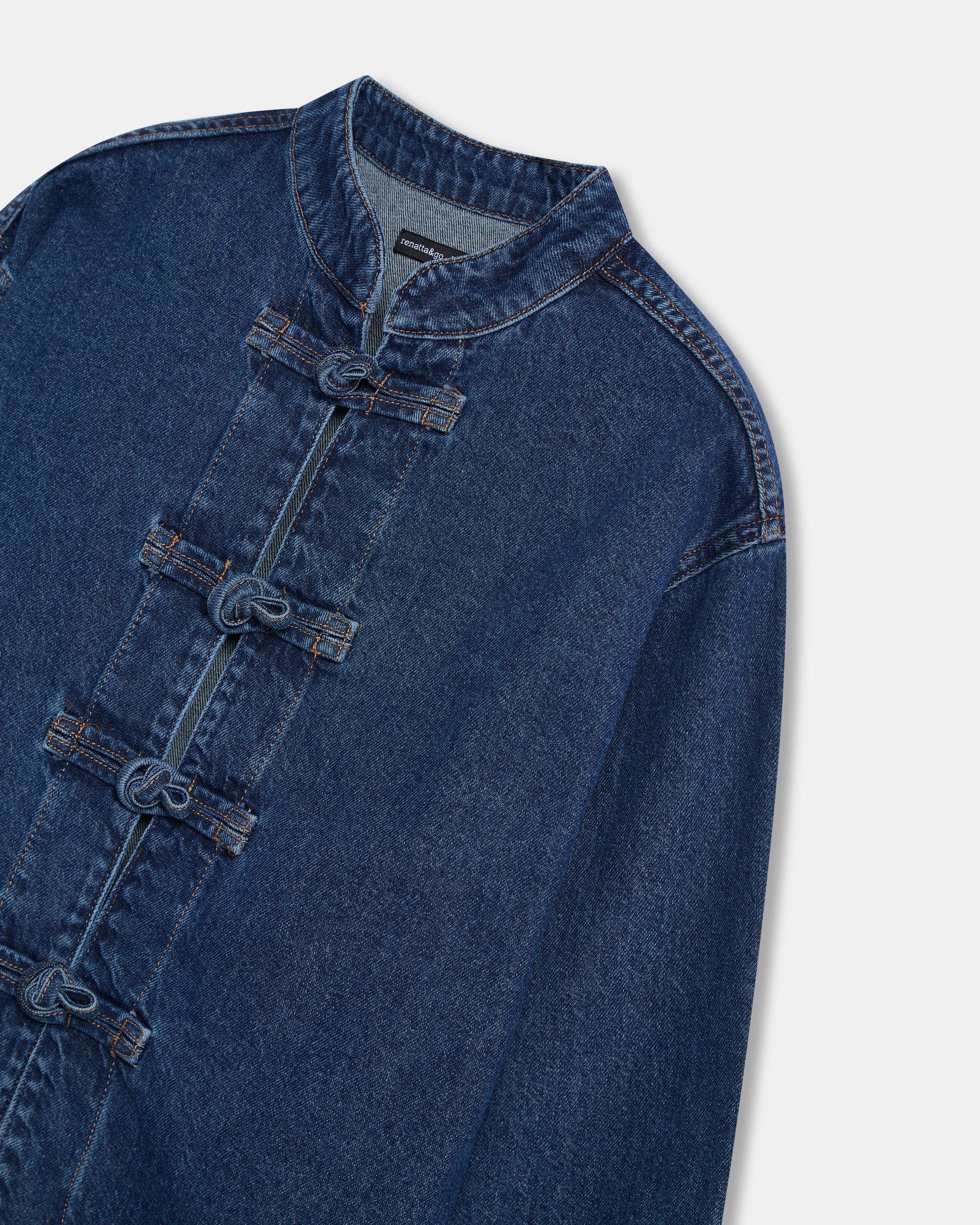Cazadora Denim Alamares Azul