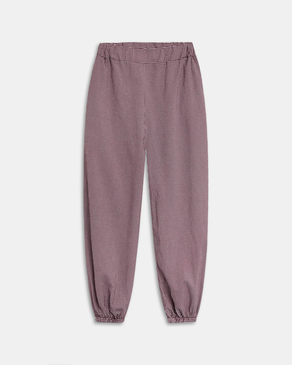 Pantalón Bombacho Cuadros Vichy Granate