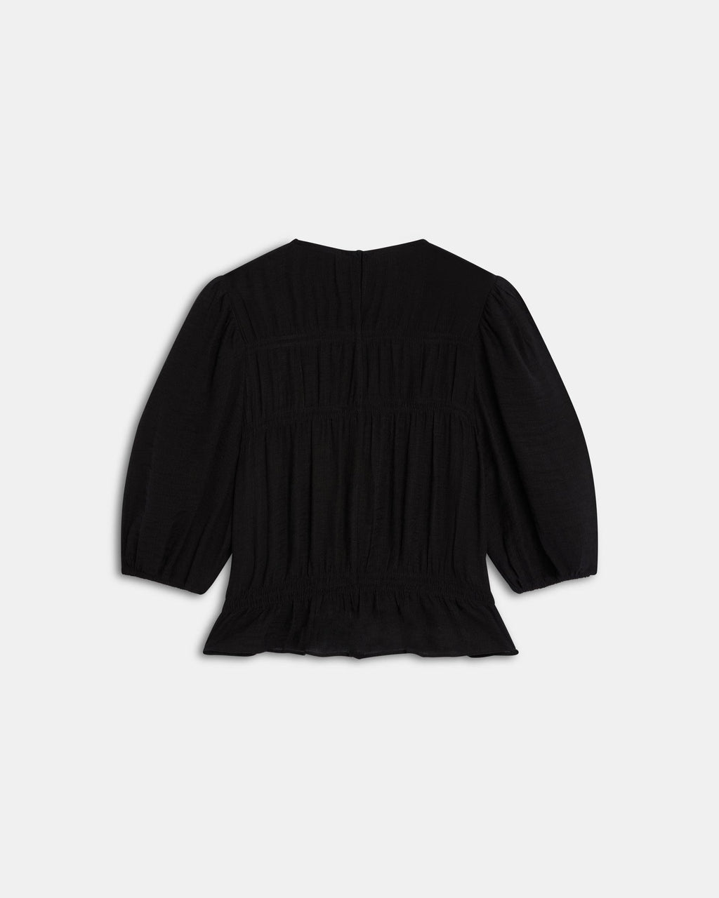 Blusa Gomas Manga Francesa Negro