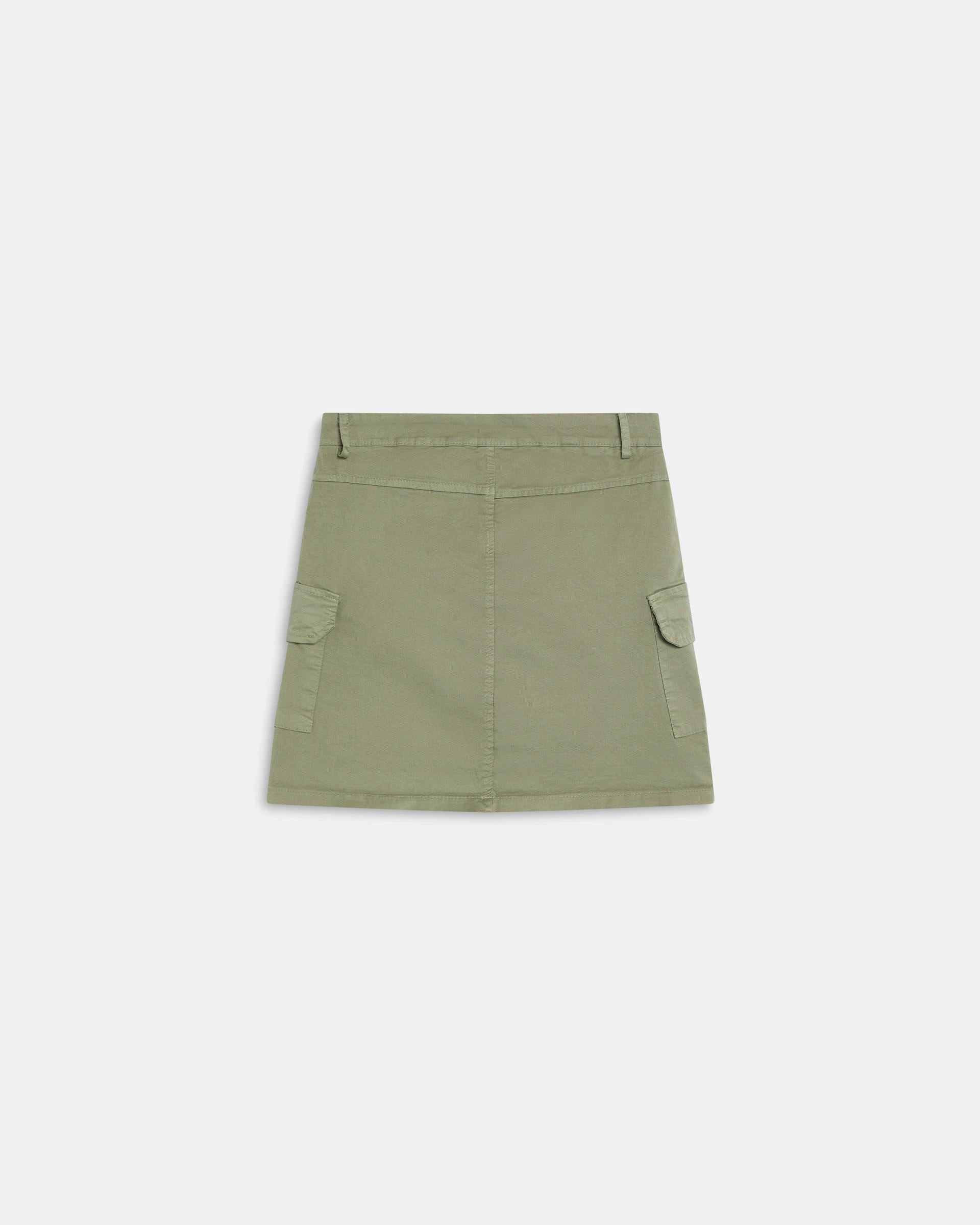 Minifalda Bolsillos Cargo Verde