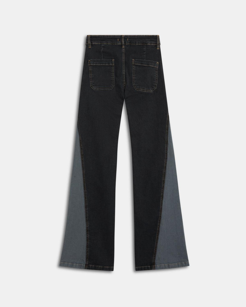 Jeans Cuñas Lateral Negro