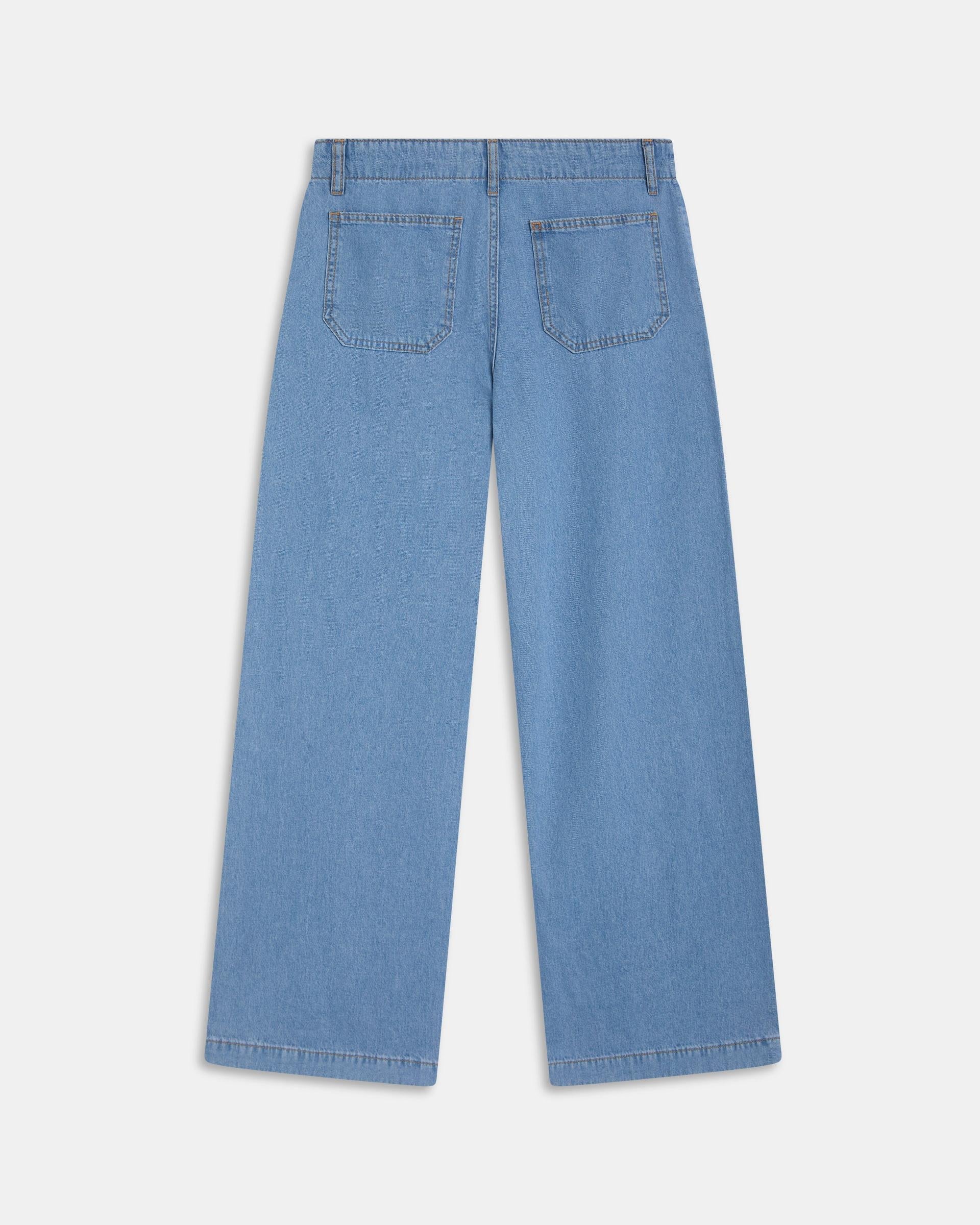 Jeans Parches Florales Azul