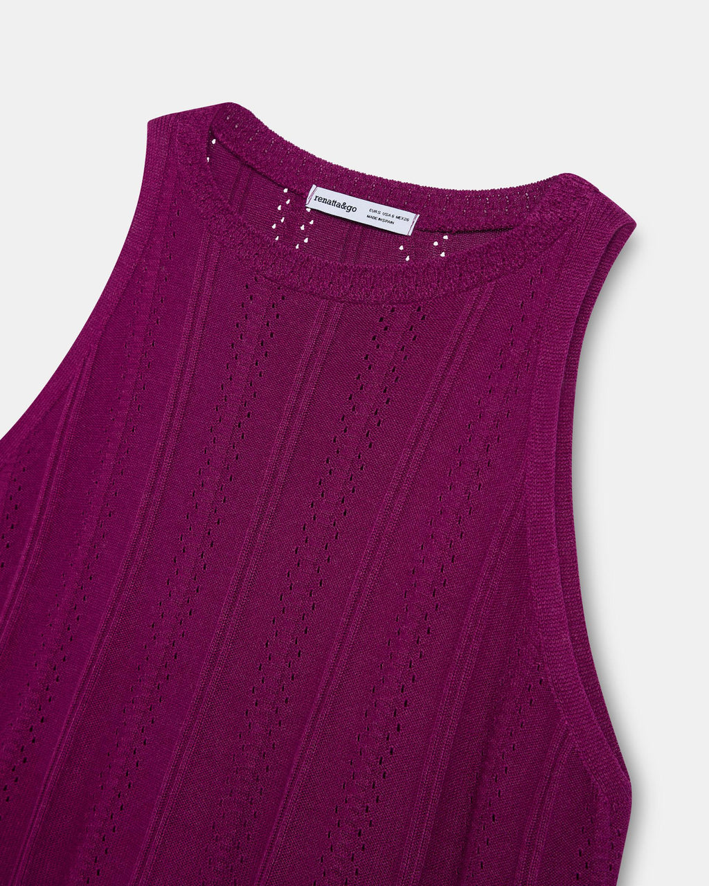 Top Punto Troquelado Morado