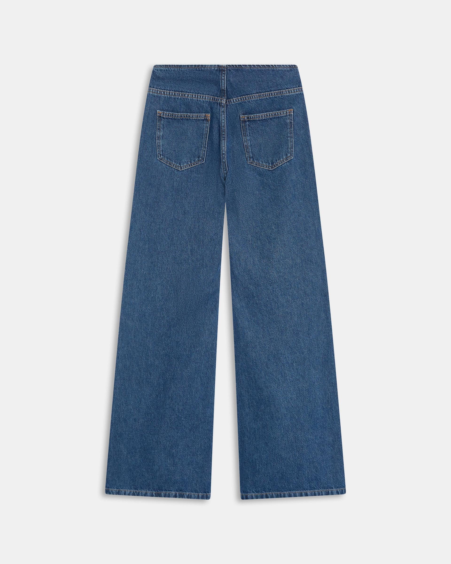 Jeans Bordados Étnicos Azul