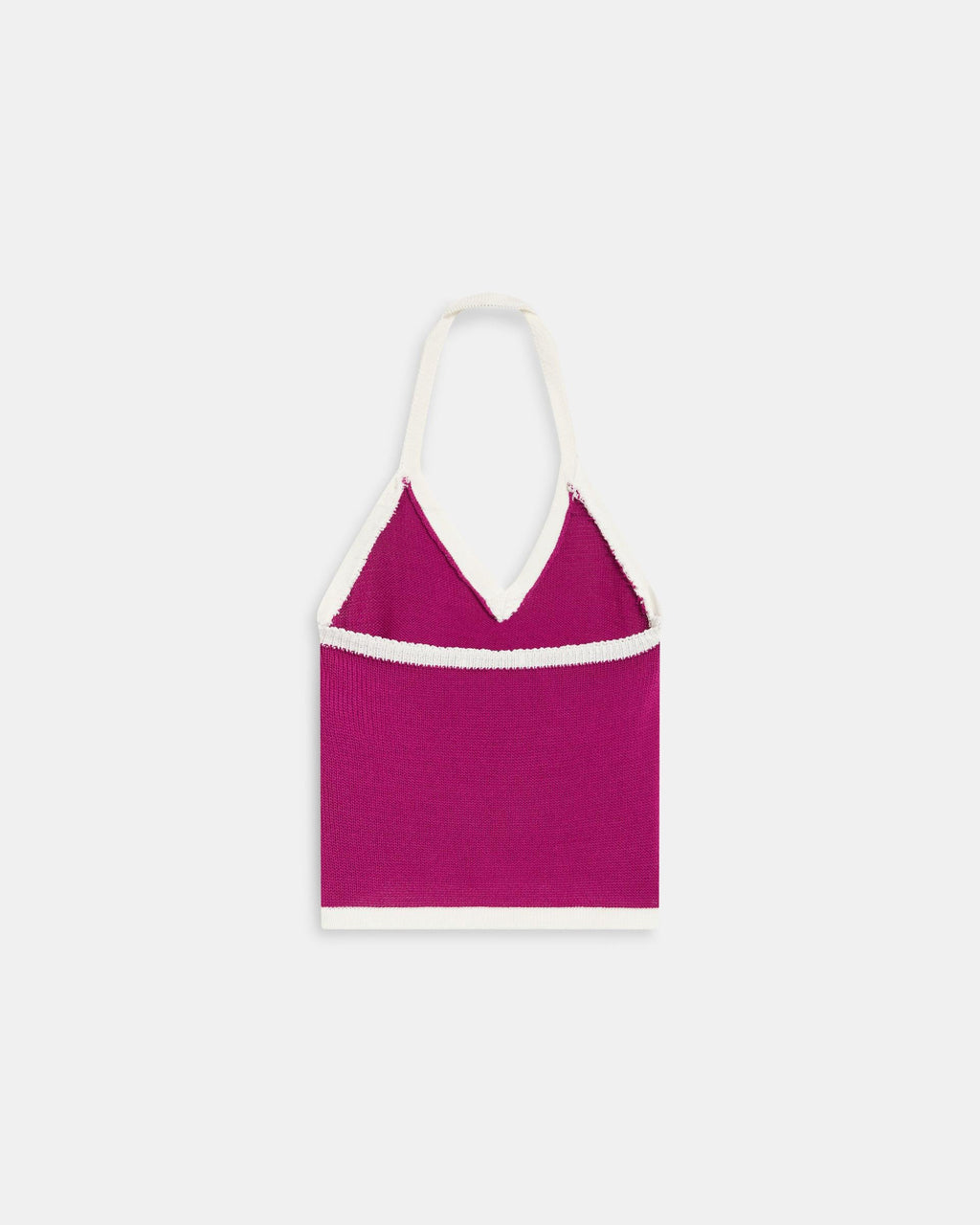 Top Punto Halter Contraste Fucsia