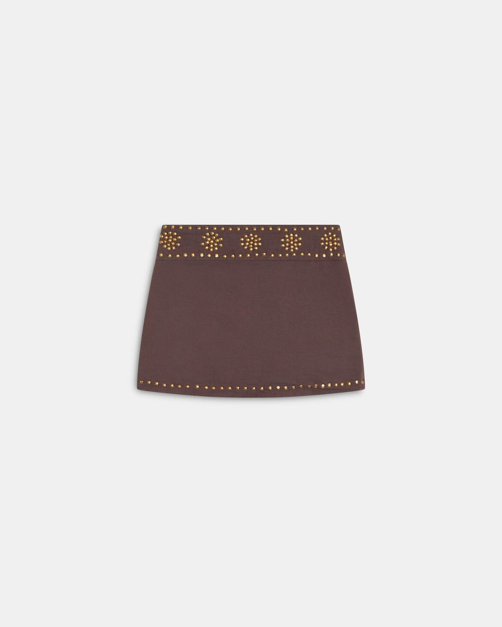 Minifalda Tachuelas Canvas Marrón