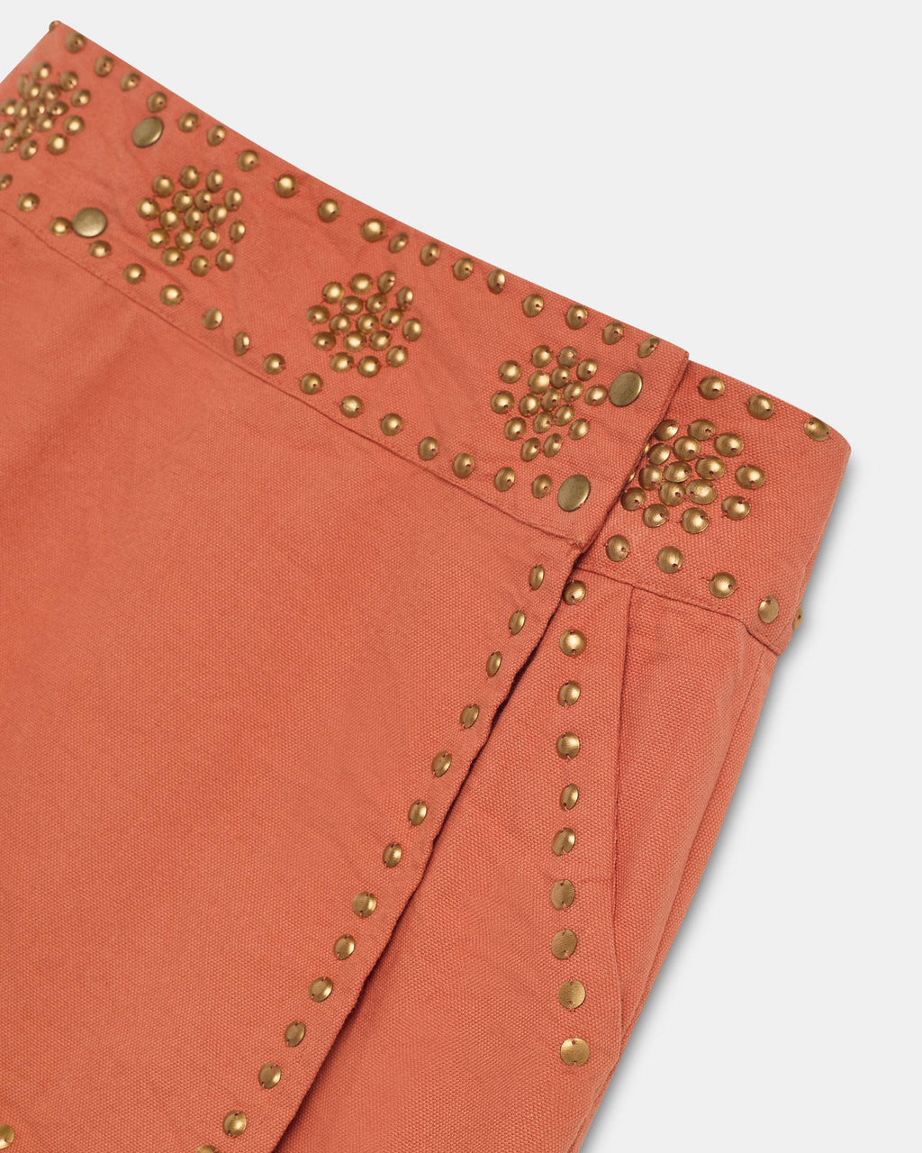 Minifalda Tachuelas Canvas Naranja