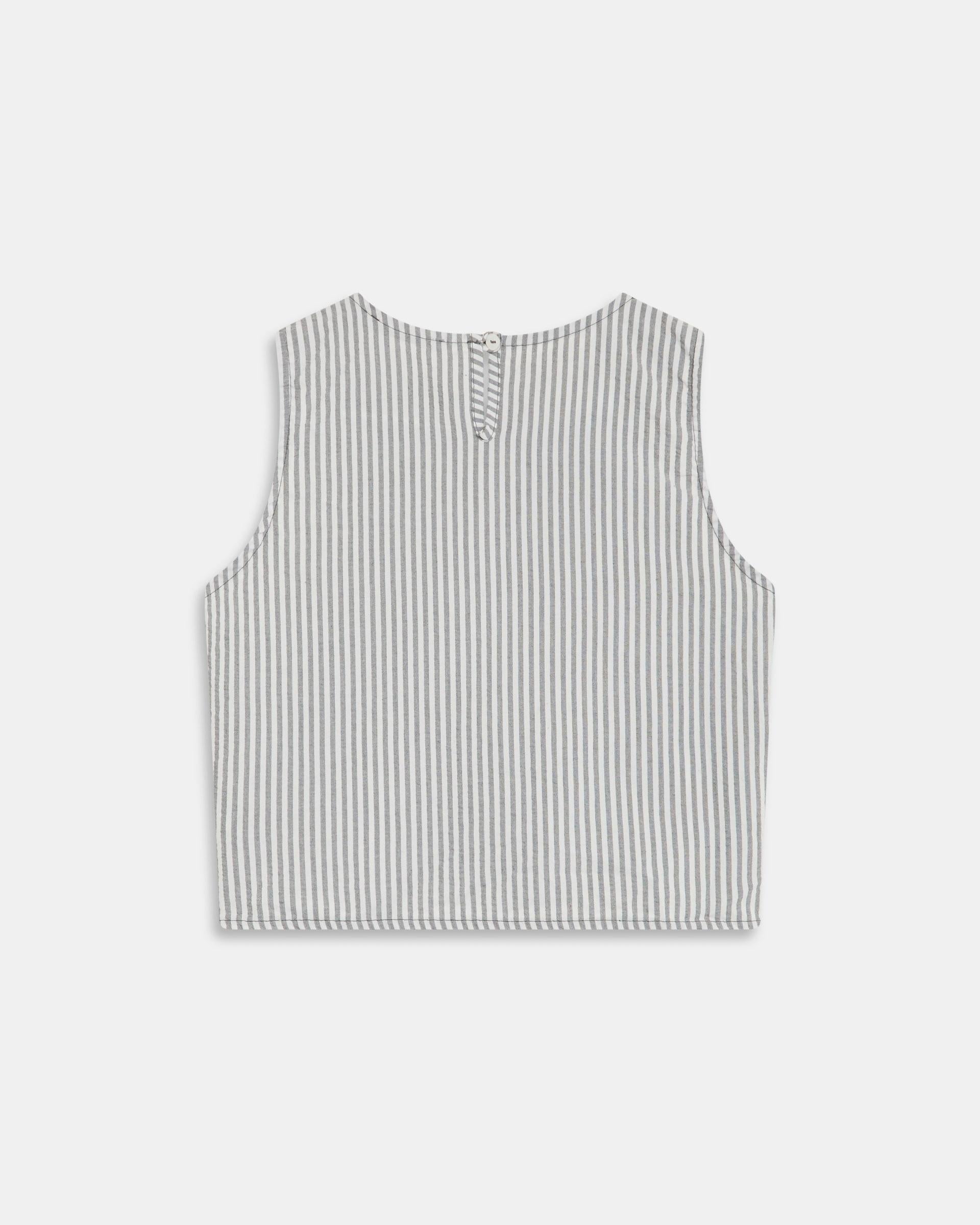 Top Rayas Bicolor Gris