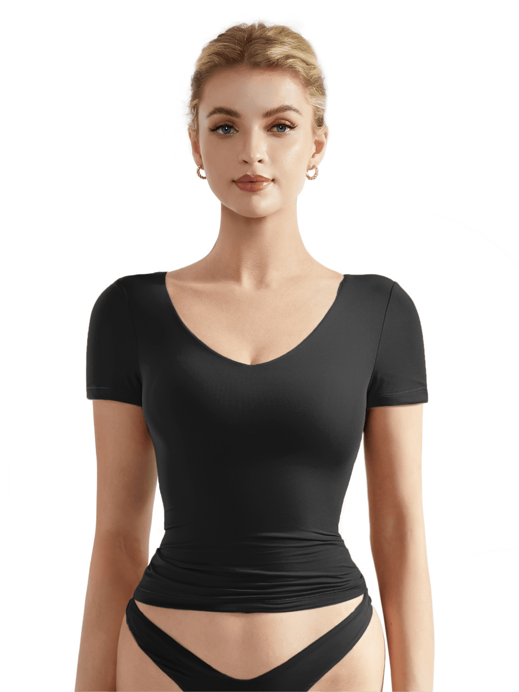 Buttery Soft V Neck Shirt - Short Sleeve