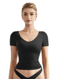 Buttery Soft V Neck Shirt - Short Sleeve