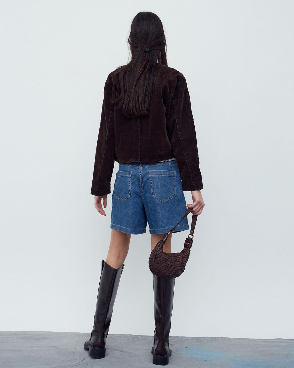 Bermudas Pinzas Azul Oscuro