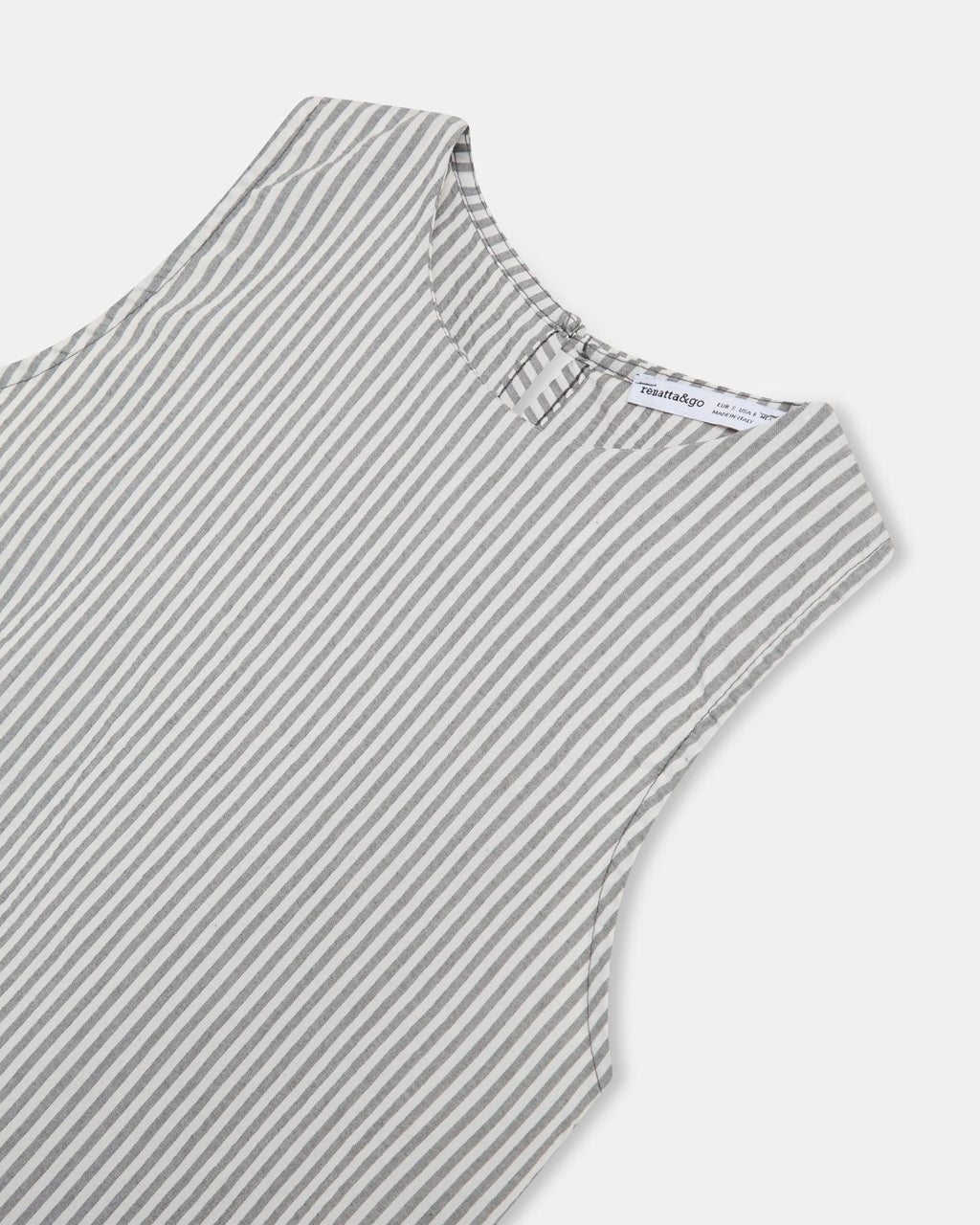 Top Rayas Bicolor Gris