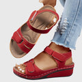 Almudena | Sandalias ortopédicas con doble tira y cuña baja