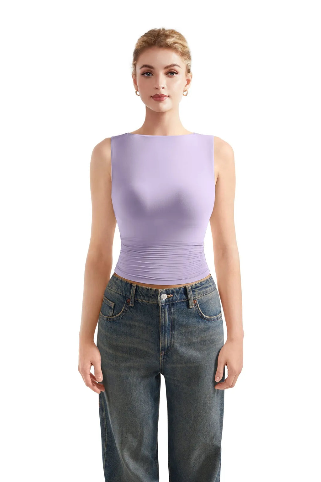 Buttery Soft Side Ruched Tank Top
