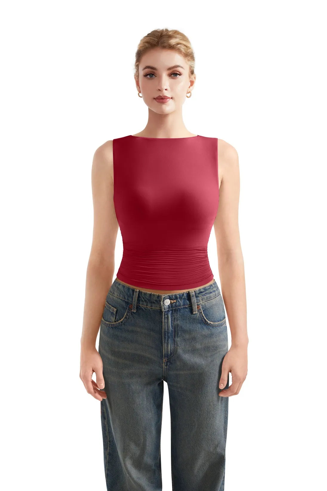 Buttery Soft Side Ruched Tank Top