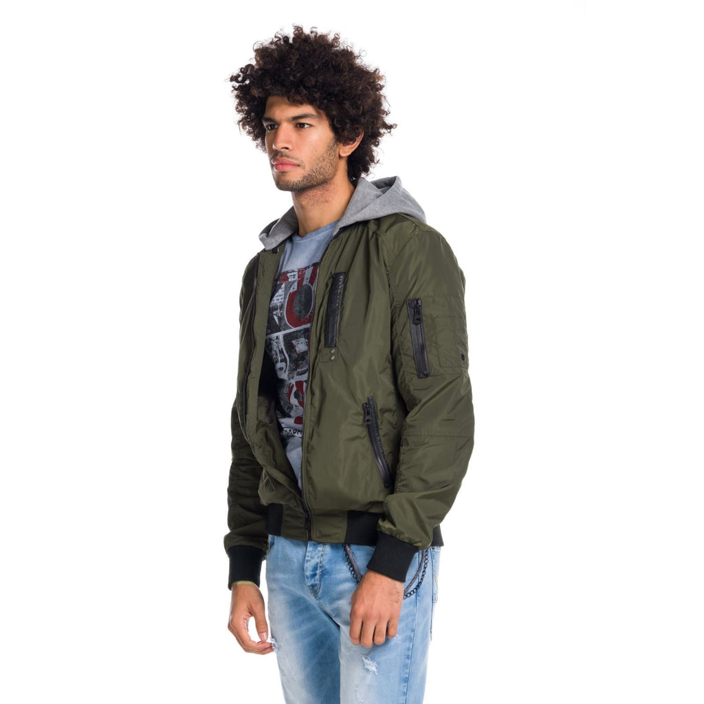 Chaqueta Bomber con Capucha Desmontable Hombre – Koroshi 1811JA13