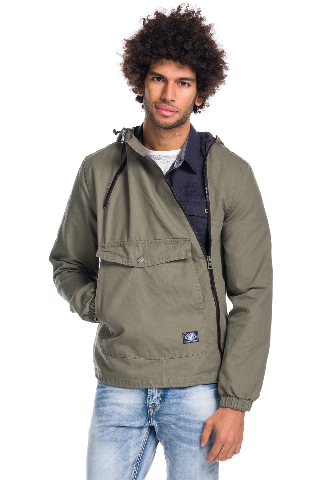 Chaqueta Canguro de Algodón con Capucha Hombre – Koroshi 1811JA24