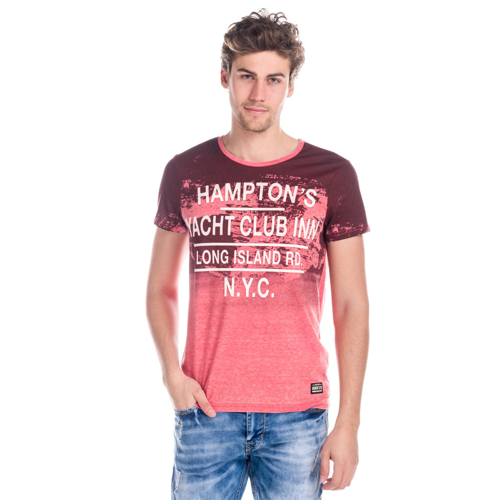 Camiseta Manga Corta Estampado Texto Degradado Hombre – Koroshi 1811MC02