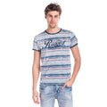 Camiseta Hombre Manga Corta Rayas Estampadas – Koroshi 1811MC15