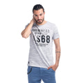 Camiseta Hombre Algodón Jaspeada con Letras – Koroshi 1811MC16
