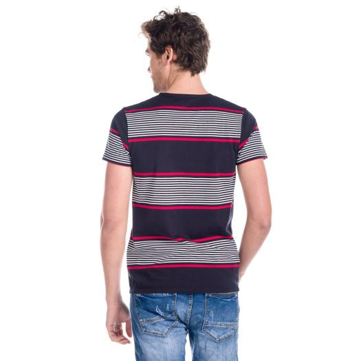 Camiseta Hombre Manga Corta Rayas Estampado Summer – Koroshi 1811MC45