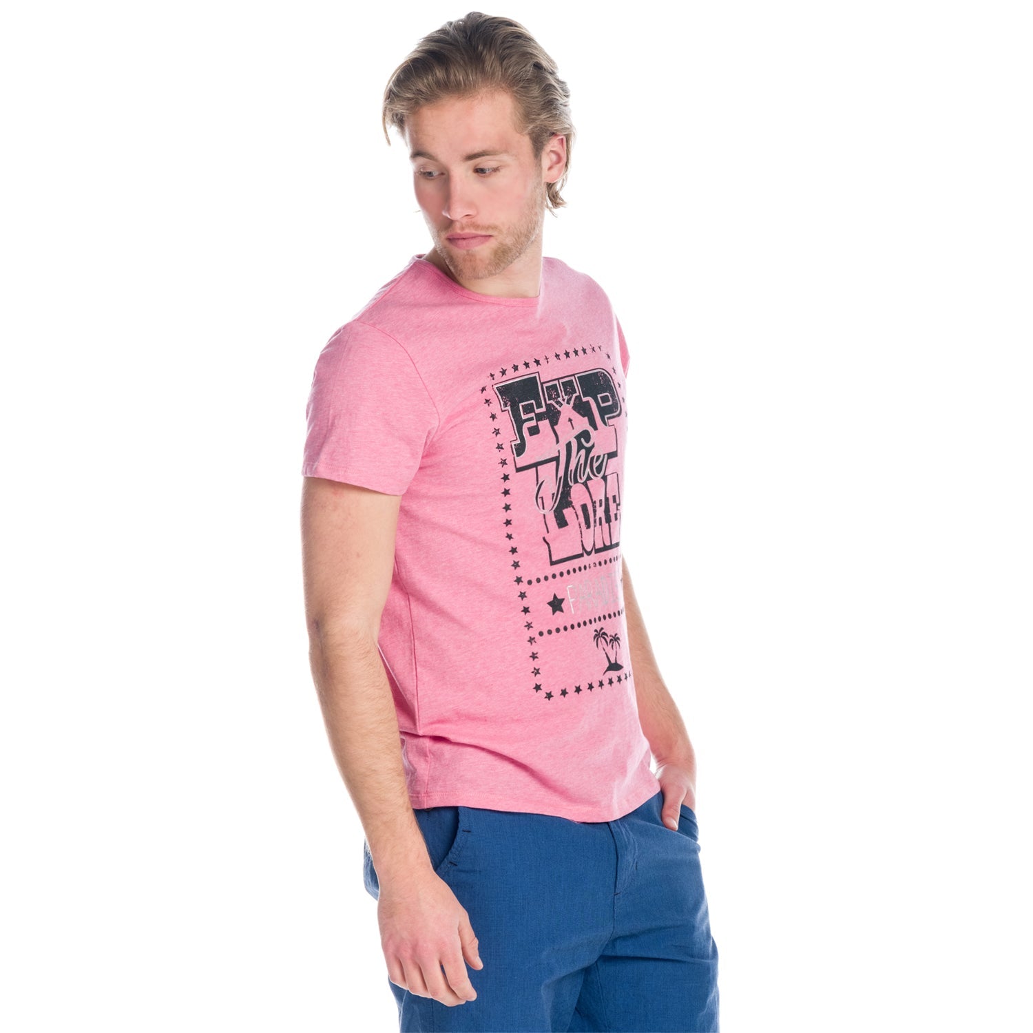 Camiseta Hombre Manga Corta Estampado Paradise – Koroshi 1811MC68