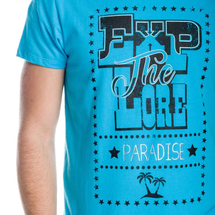 Camiseta Hombre Manga Corta Estampado Paradise – Koroshi 1811MC68