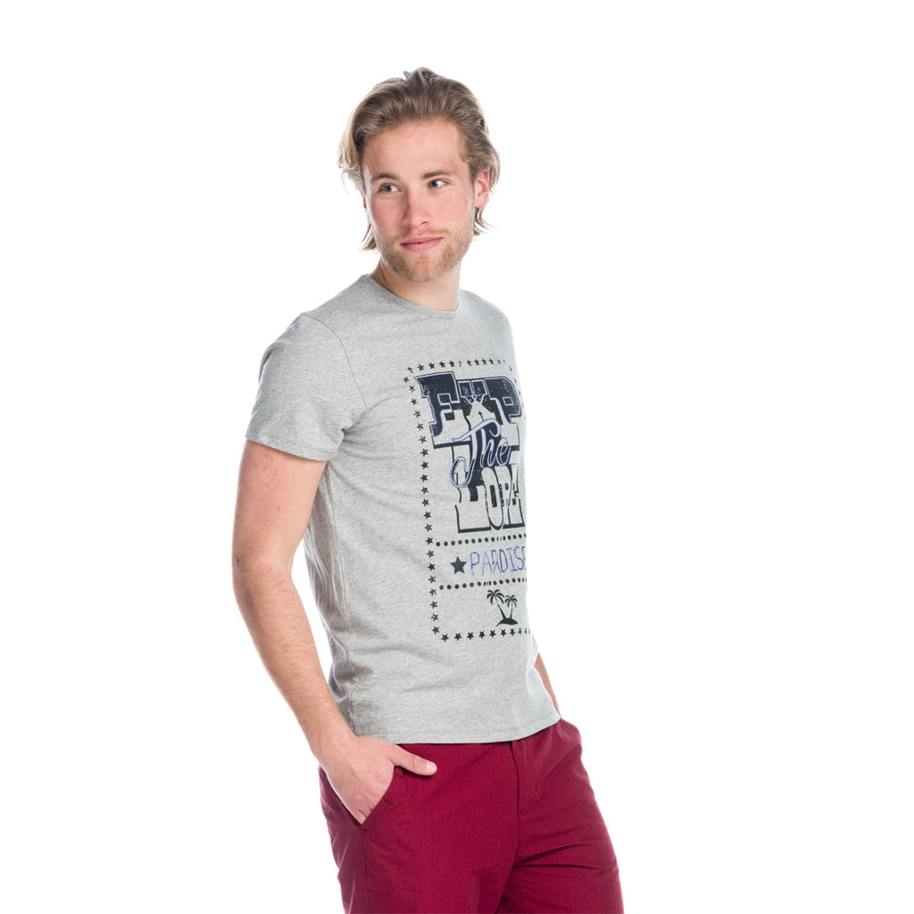 Camiseta Hombre Manga Corta Estampado Paradise – Koroshi 1811MC68