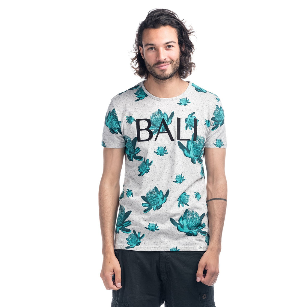Camiseta Hombre Manga Corta Estampado Floral Bali – Koroshi 1811MC71
