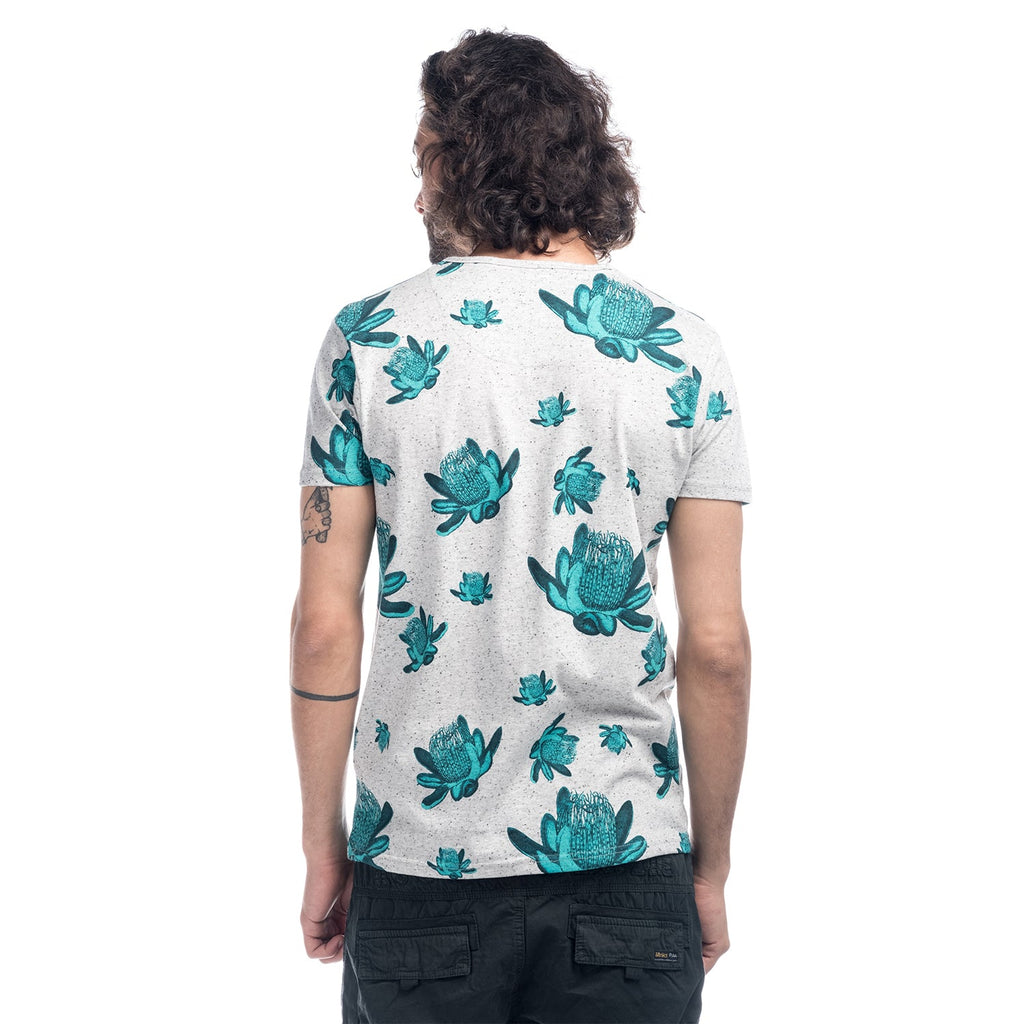 Camiseta Hombre Manga Corta Estampado Floral Bali – Koroshi 1811MC71