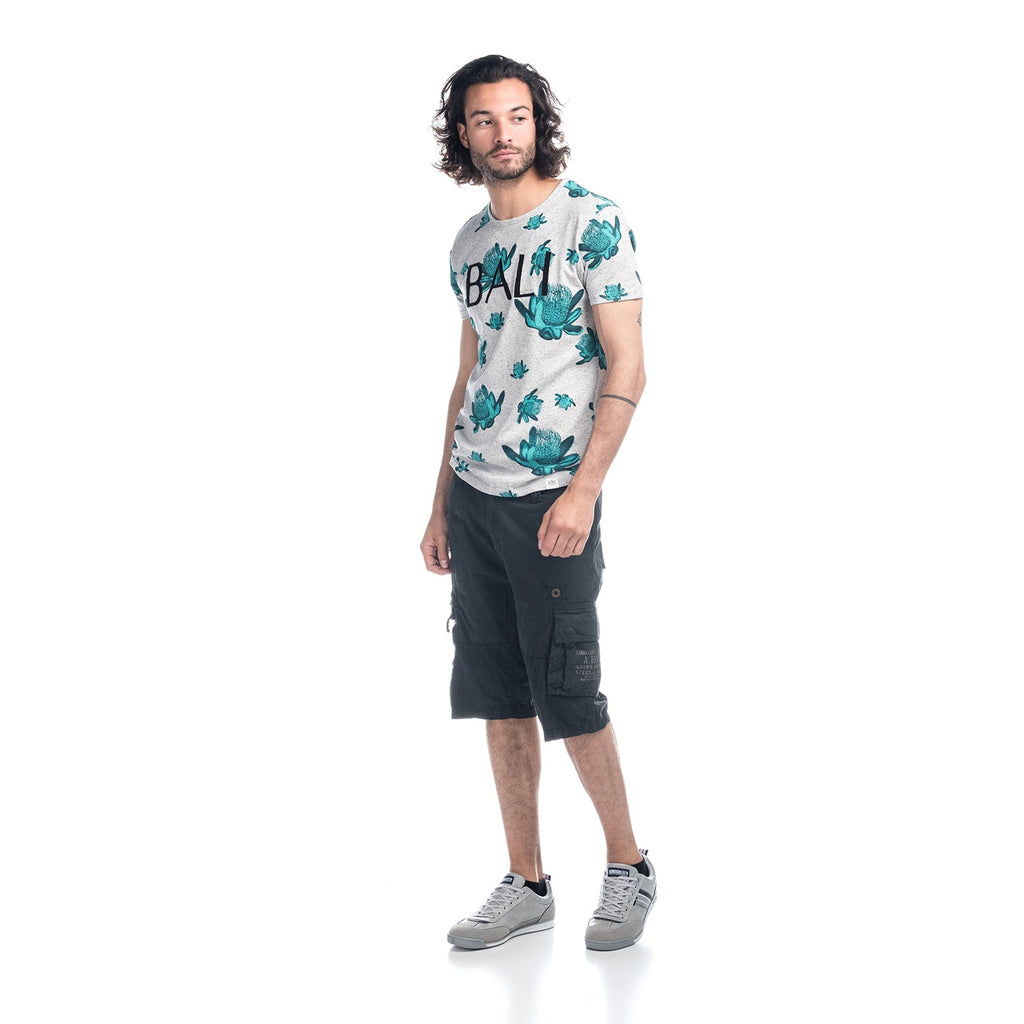 Camiseta Hombre Manga Corta Estampado Floral Bali – Koroshi 1811MC71