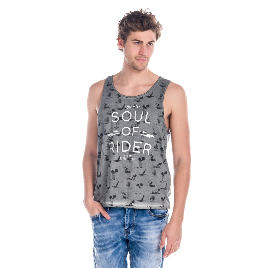 Camiseta de Tirantes Hombre Estampado Palmeras – Koroshi 1811MS10