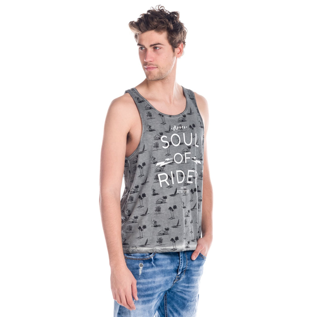 Camiseta de Tirantes Hombre Estampado Palmeras – Koroshi 1811MS10