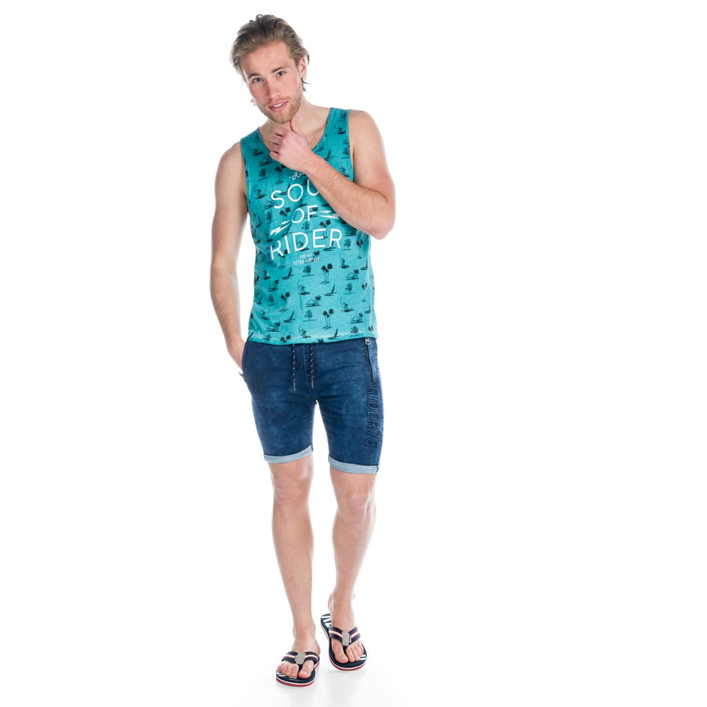 Camiseta de Tirantes Hombre Estampado Palmeras – Koroshi 1811MS10