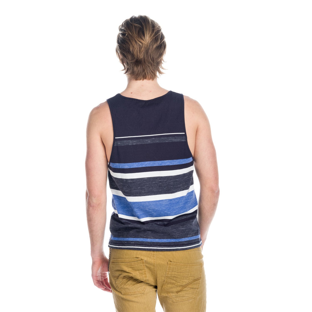 Camiseta de Tirantes Hombre Rayas con Letras – Koroshi 1811MS23
