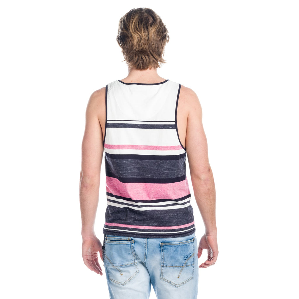 Camiseta de Tirantes Hombre Rayas con Letras – Koroshi 1811MS23