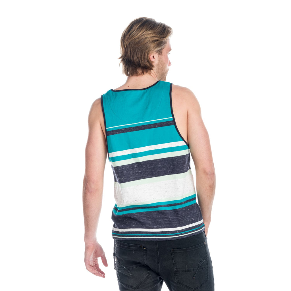 Camiseta de Tirantes Hombre Rayas con Letras – Koroshi 1811MS23