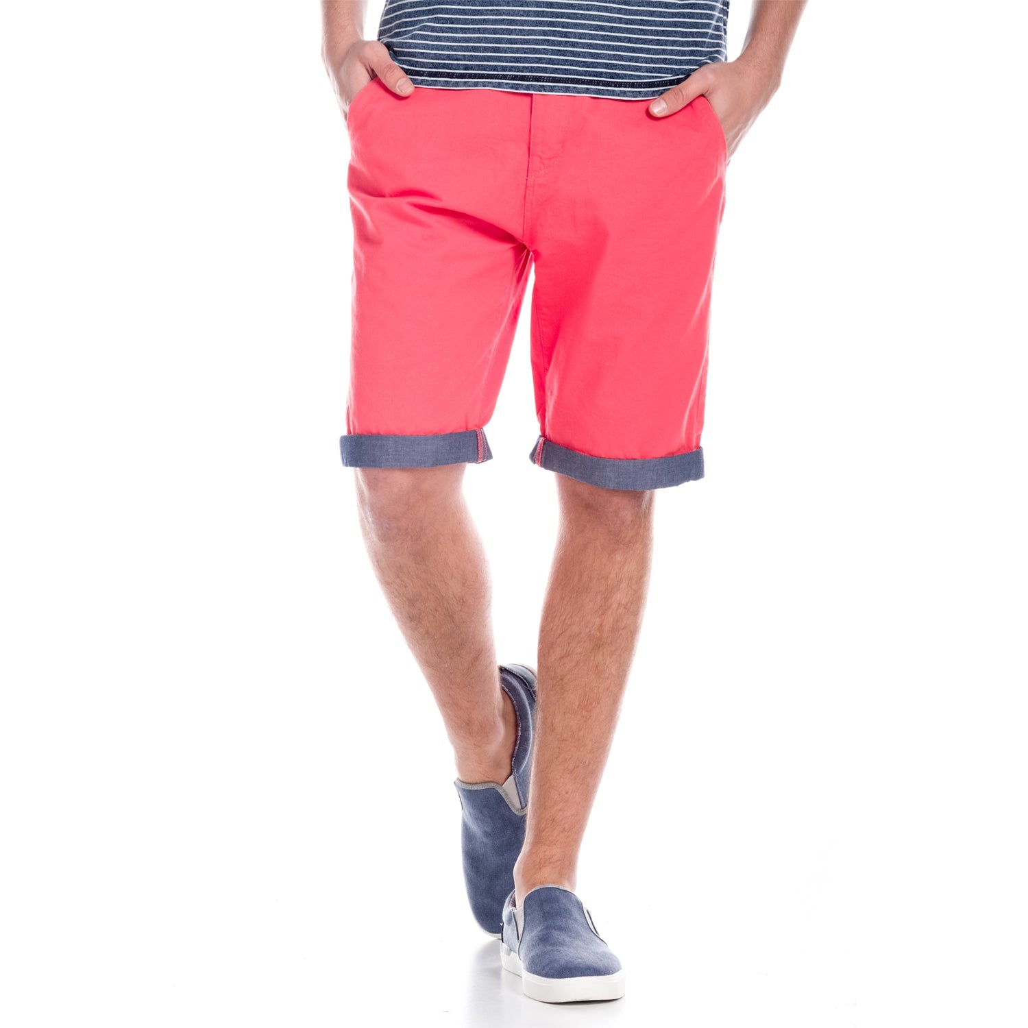 Pantalón Corto Hombre Chino Vuelta Denim – Koroshi 1811PS06