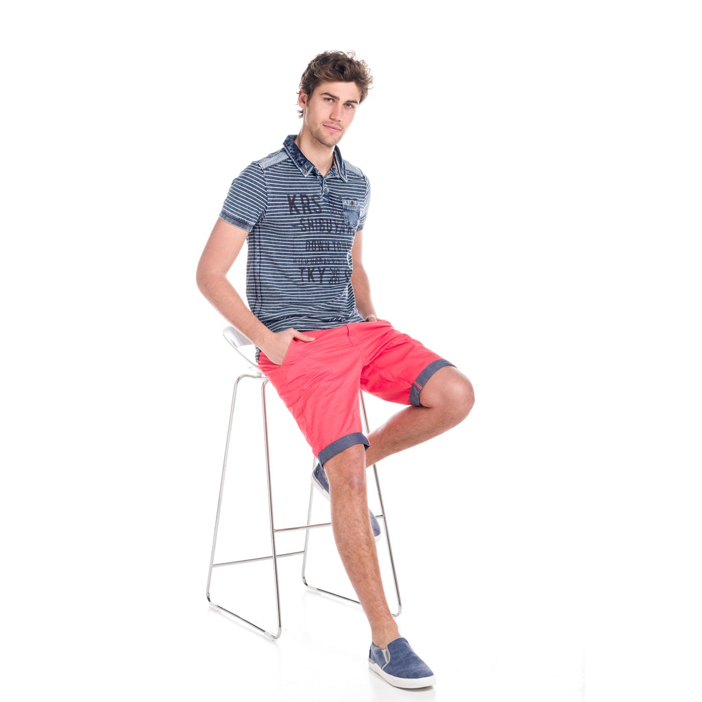 Pantalón Corto Hombre Chino Vuelta Denim – Koroshi 1811PS06