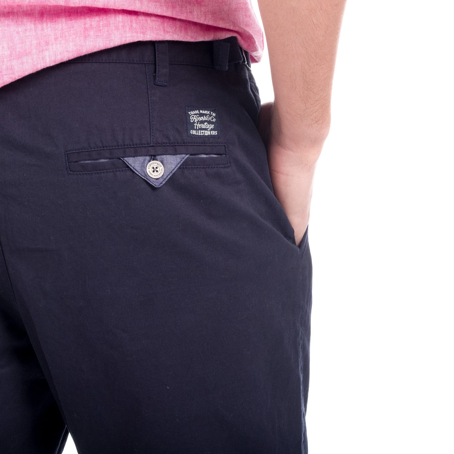 Pantalón Corto Hombre Chino Vuelta Denim – Koroshi 1811PS06
