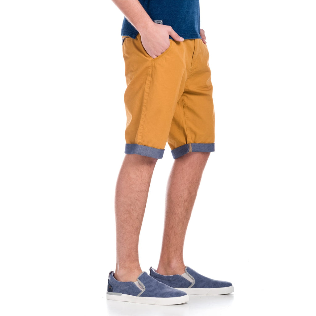 Pantalón Corto Hombre Chino Vuelta Denim – Koroshi 1811PS06