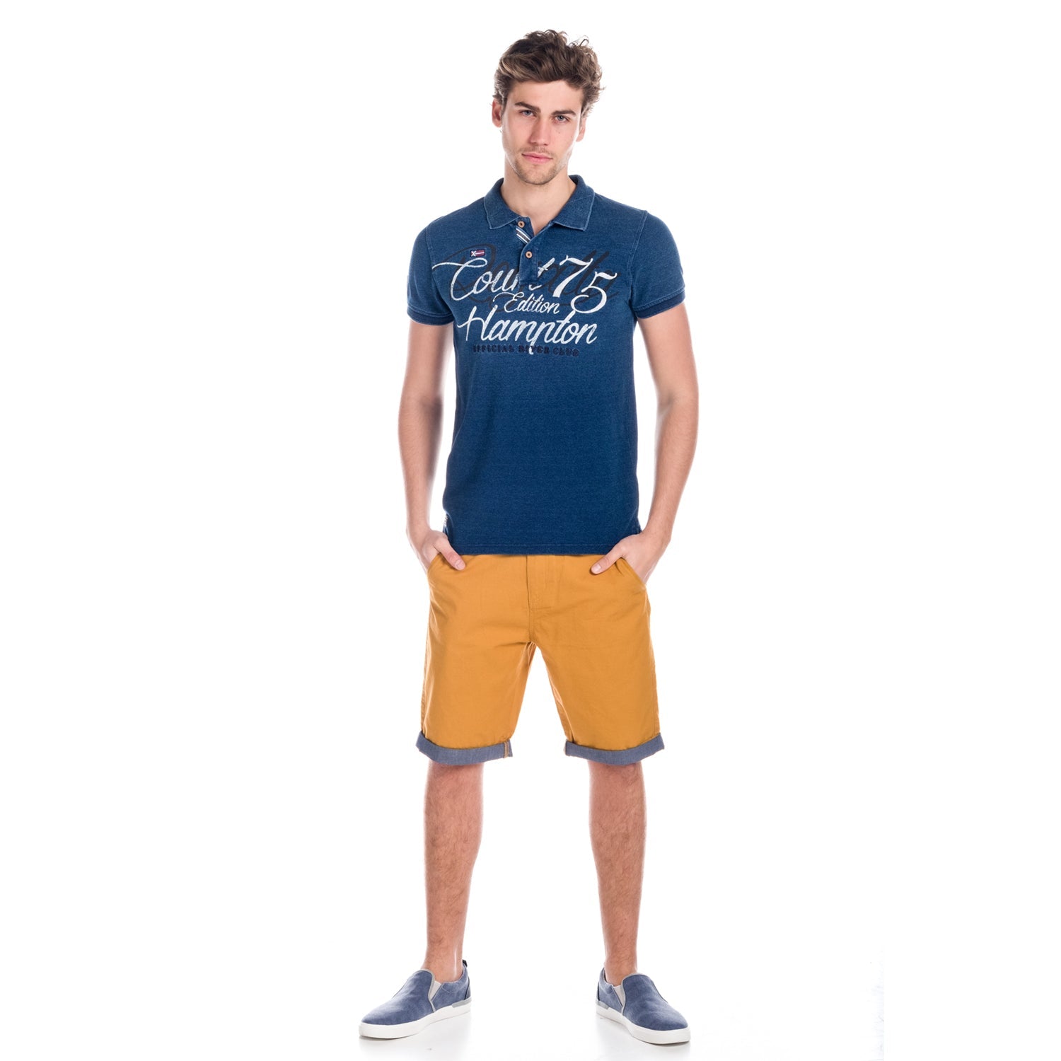 Pantalón Corto Hombre Chino Vuelta Denim – Koroshi 1811PS06